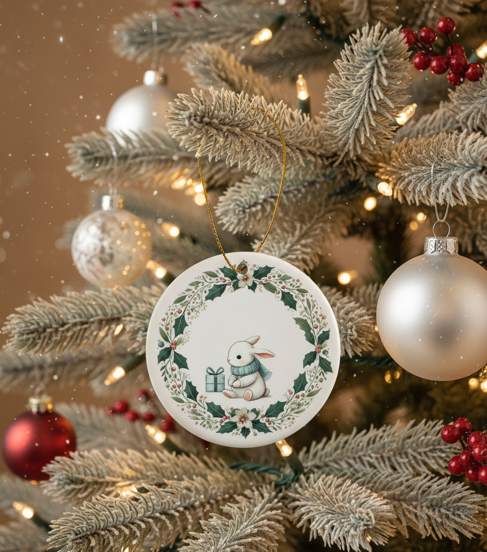 [2D FLAT ACRYLIC] Baby's First Christmas Ornament 2025 | Newborn Holiday Keepsake Gift