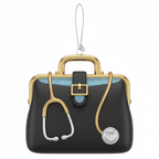 [2D FLAT ACRYLIC] Doctor's Bag Glass Christmas Ornament – Handcrafted Gift for Medical Professionals
