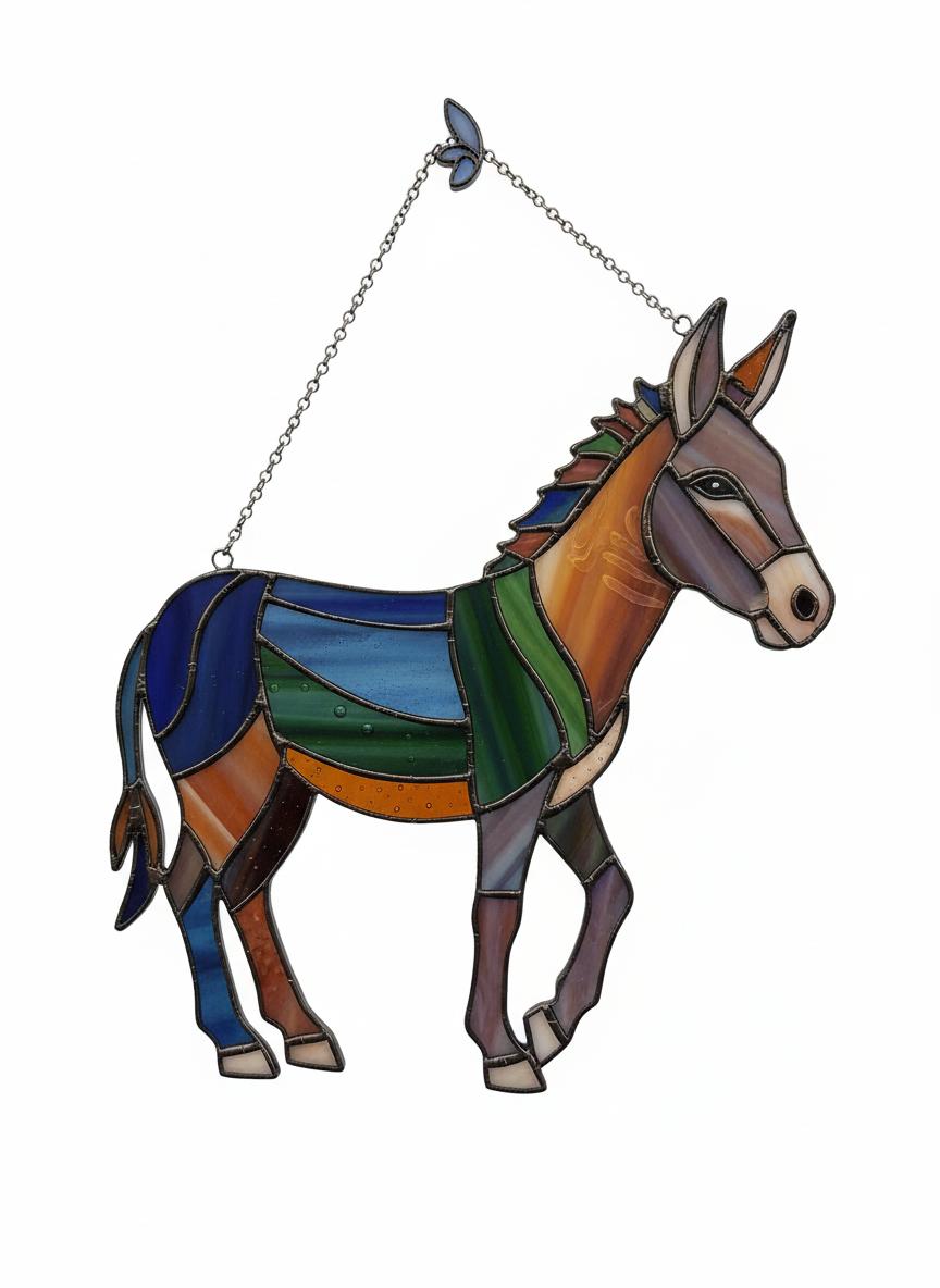 [2D FLAT ACRYLIC] Charming Donkey Hanging Ornament – Gift for Donkey Lovers & Farm Decor