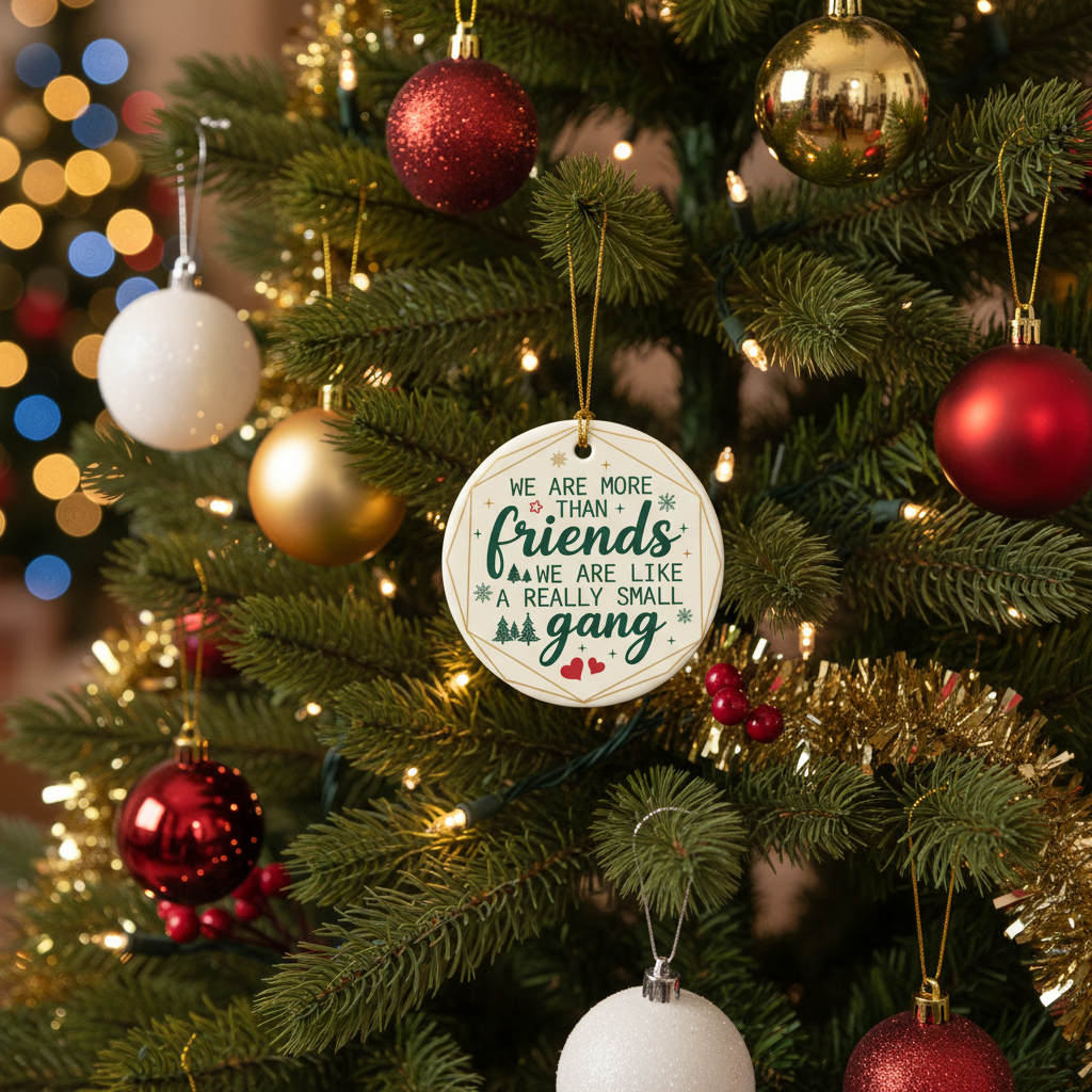 [2D FLAT ACRYLIC] Personalized Friendship Ornament – 'Small Gang' Keepsake Gift for Best Friends