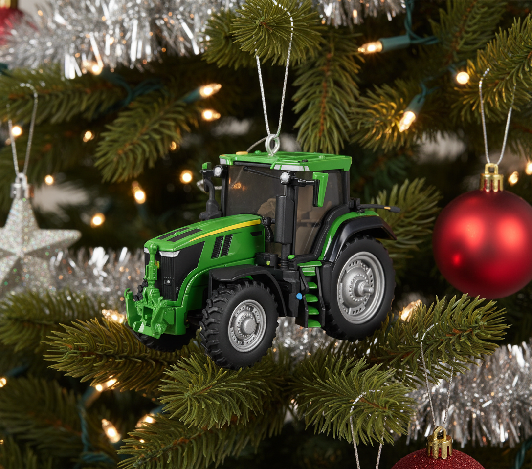 [2D FLAT ACRYLIC] Rustic Pickup Truck Christmas Ornament | Vintage Holiday Decor Gift