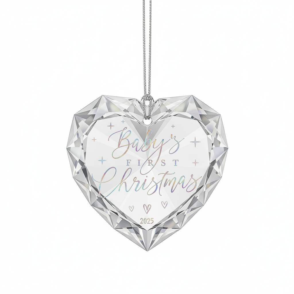 [2D FLAT ACRYLIC] Baby's First Christmas Ornament 2025 – Keepsake Newborn Gift for Boy or Girl