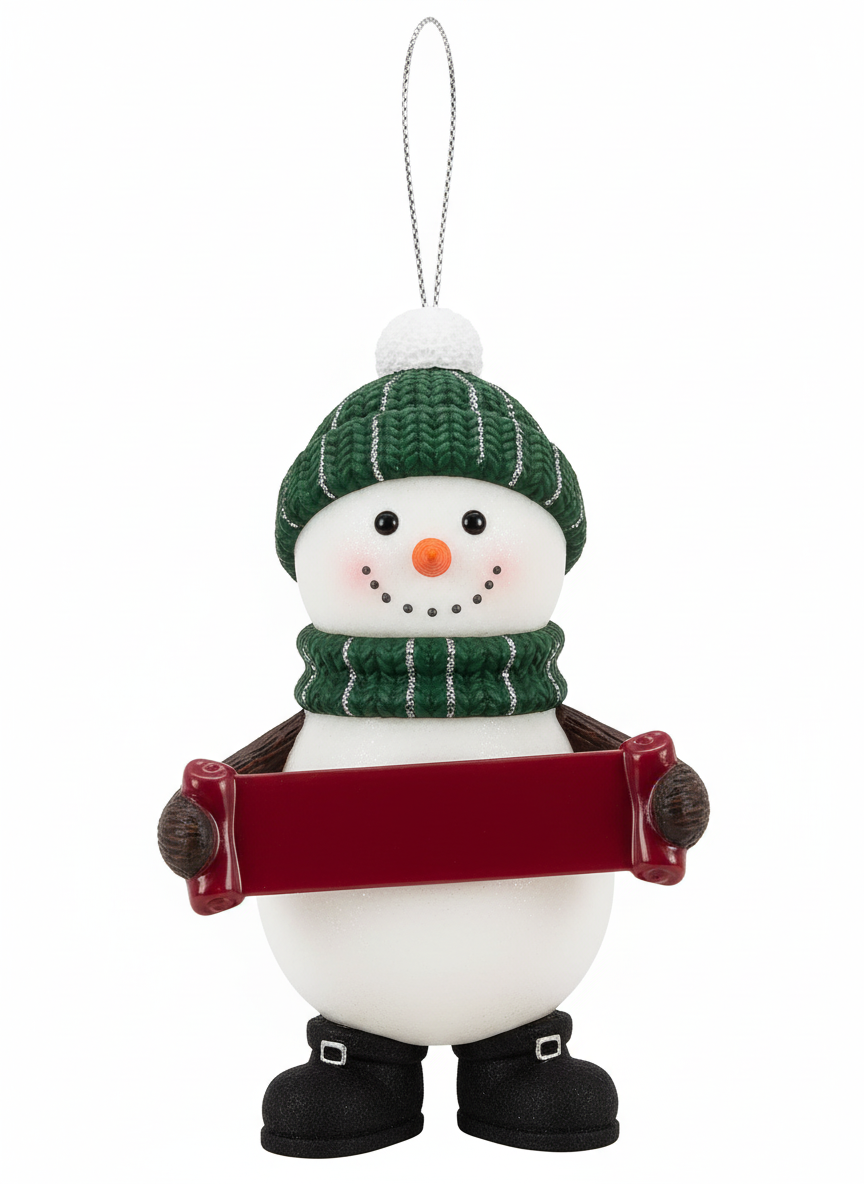 [2D FLAT ACRYLIC] Adorable Snowman Ornament for Daughter 2025 – Heartfelt Christmas Gift