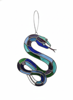 [2D FLAT ACRYLIC] Stained Glass Style Snake Ornament – Acrylic Window Hanging & Home Decor