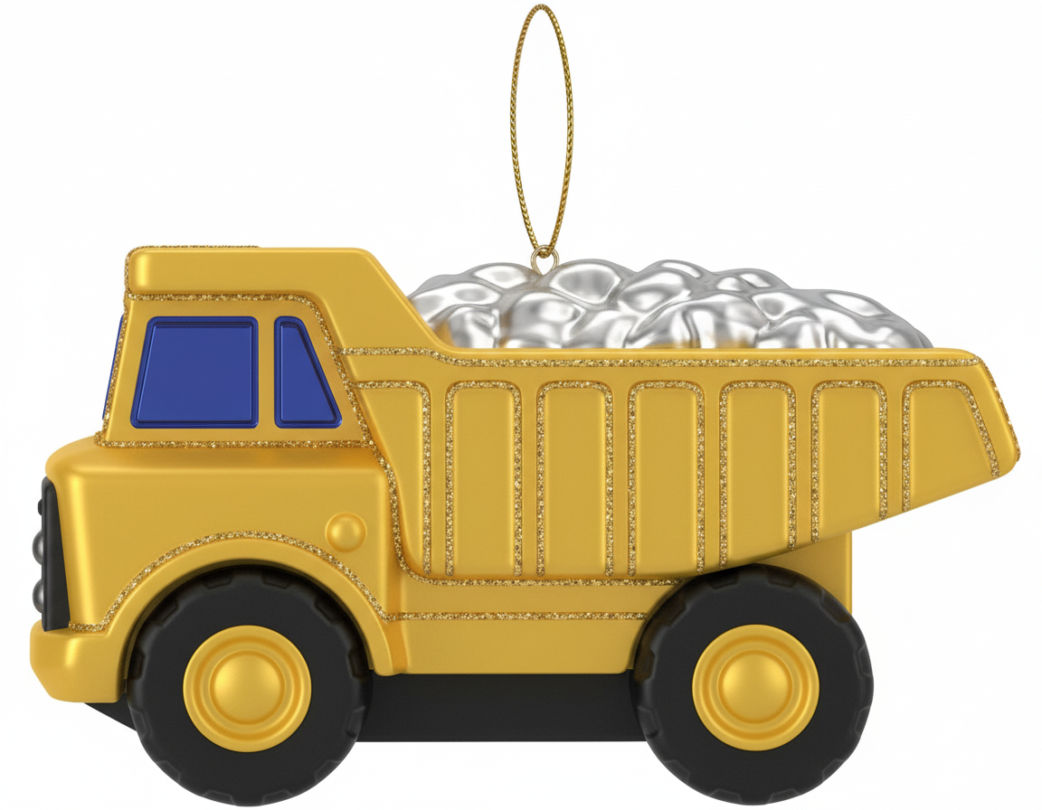 [2D FLAT ACRYLIC] Personalized Big Rig Truck Christmas Ornament | Gift for Truck Driver