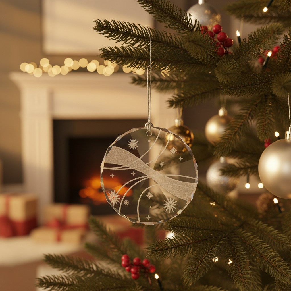 [2D FLAT ACRYLIC] Heartfelt Friendship Glass Ornament – Christmas & Birthday Gift for Best Friend