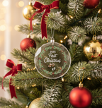 [2D FLAT ACRYLIC] Baby's First Christmas 2025 Glass Ornament – Keepsake Gift for Baby Boy & Girl