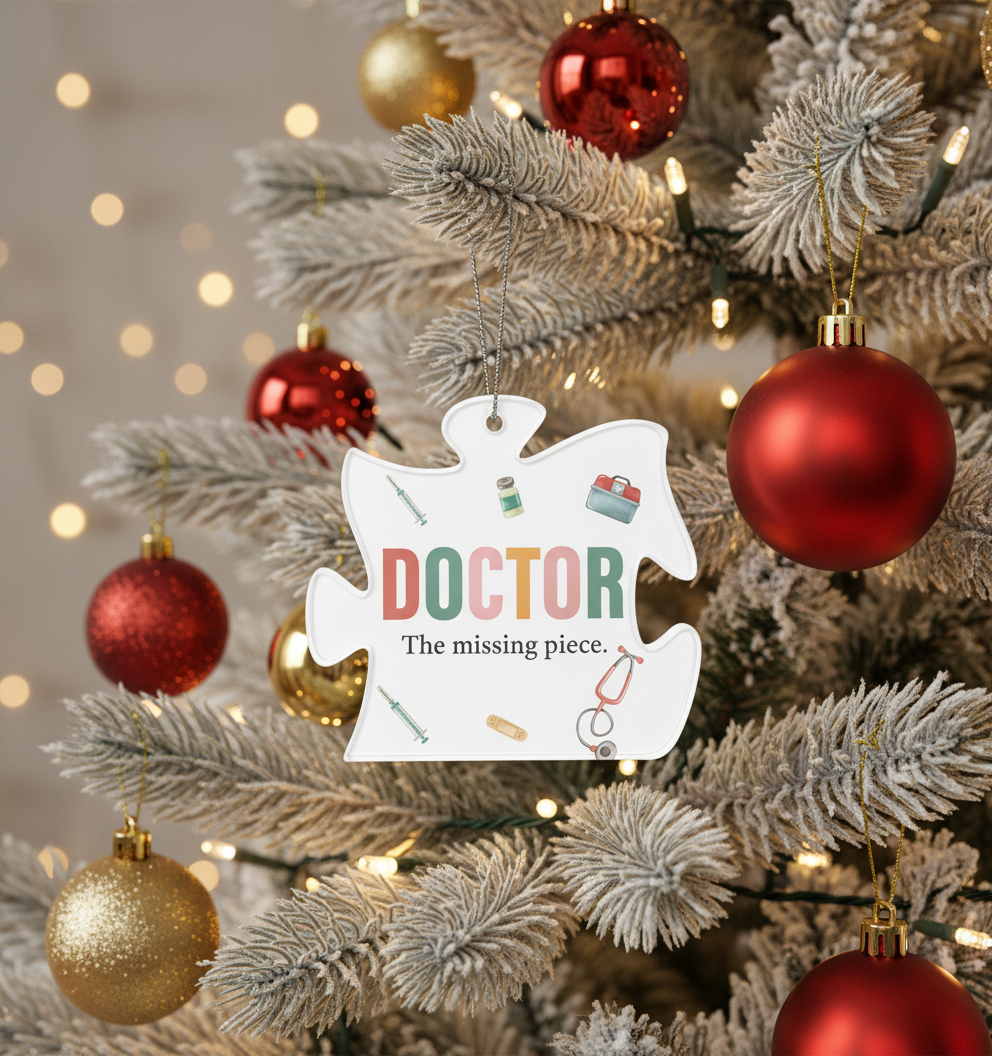 [2D FLAT ACRYLIC] Personalized Nurse Angel Wings Ornament – Custom Thank You Gift for Nurses