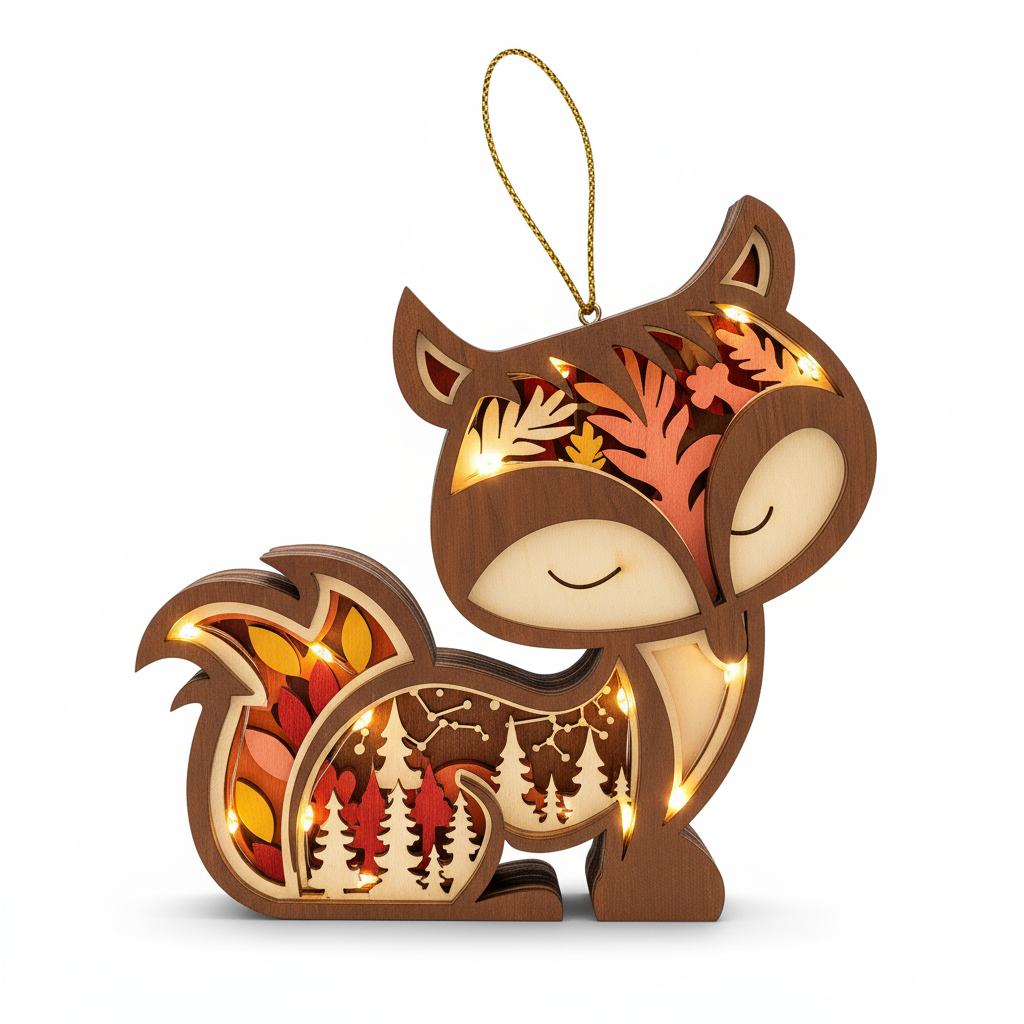 [2D FLAT ACRYLIC] Fox Ornament | 2D Flat Acrylic Ornament | Woodland Animal Christmas Decoration | Clear Forest Fox Gift | Holiday Tree Décor 2025