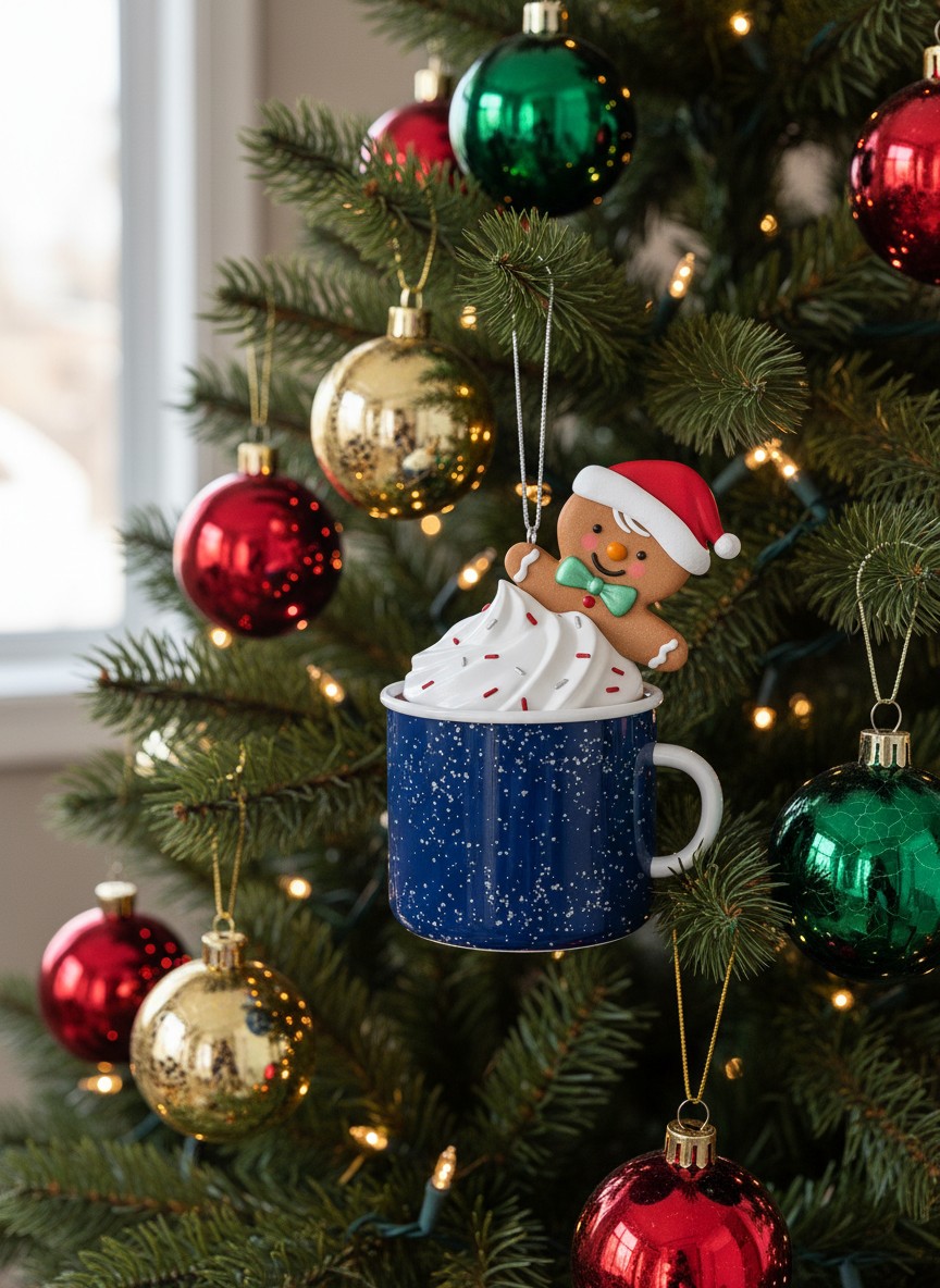 [2D FLAT ACRYLIC] Dad Gingerbread Man Christmas Ornament 2025 | Hallmark Keepsake Gift for Father