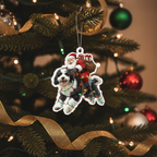 [2D FLAT ACRYLIC] Hilarious Bernedoodle Santa Christmas Ornament 2025 – Unique Gift for Dog Lovers