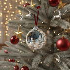 [2D FLAT ACRYLIC] Unique 2025 Christmas Ornament – 4-Inch Acrylic Holiday Decoration