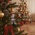 [2D FLAT ACRYLIC] Charming Aussiedoodle Christmas Ornament – Festive Dog Lover Keepsake Gift