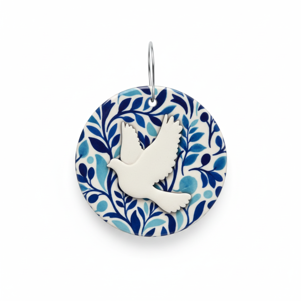 [2D FLAT ACRYLIC] Friendship Turtle Dove Ornament – Heartfelt Christmas Gift for Best Friends