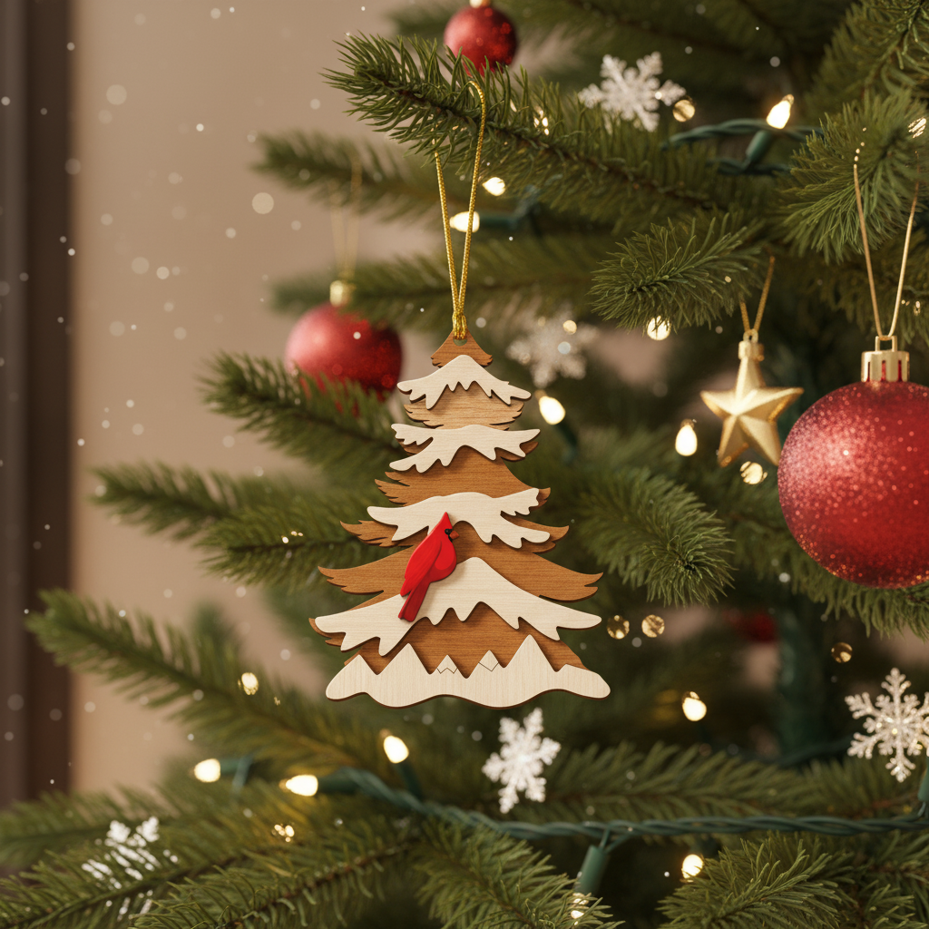 [2D FLAT ACRYLIC] Cardinal Memorial Ornament – Heartfelt Remembrance Gift for Loss of Father