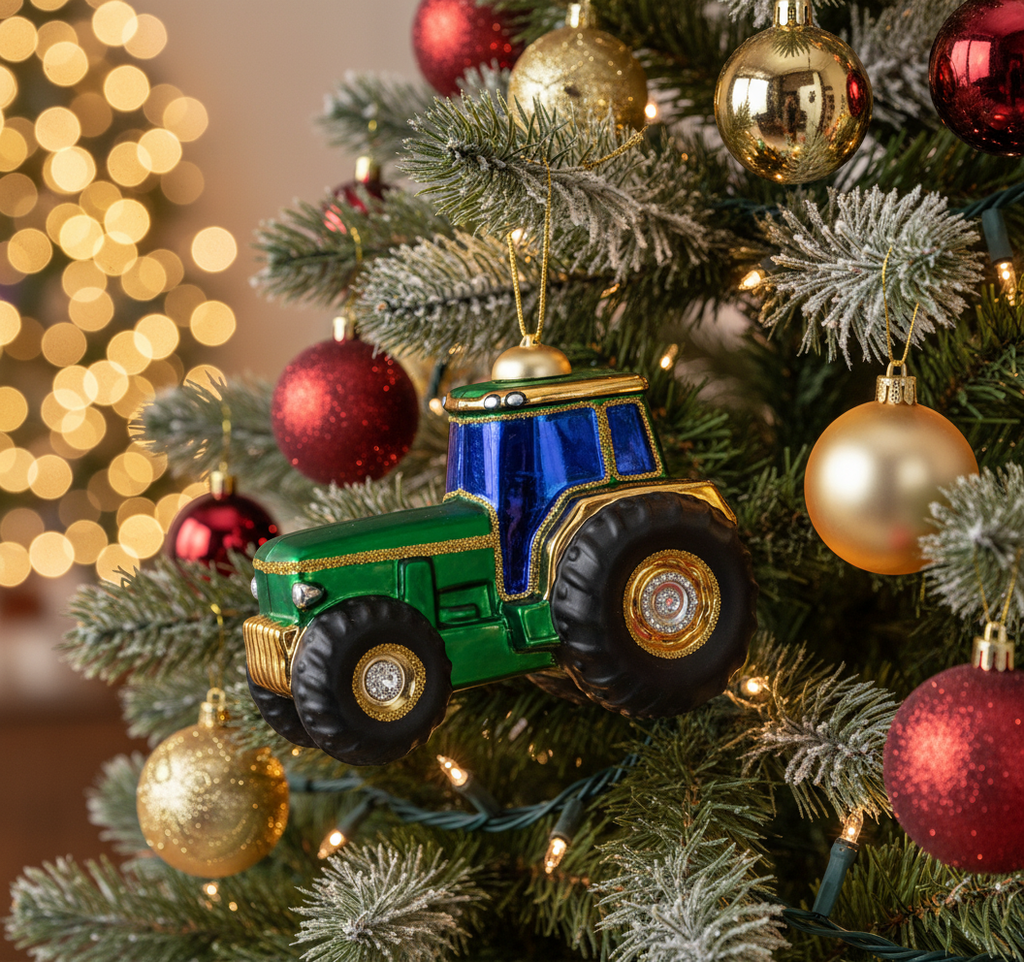 [2D FLAT ACRYLIC] Funny Trucker Christmas Ornament 'This Is How I Roll' | Big Rig Truck Driver Gift