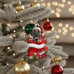 [2D FLAT ACRYLIC] English Mastiff Christmas Ornament – Festive Keepsake Gift for Dog Lovers