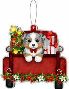 [2D FLAT ACRYLIC] Funny Truck Driver Christmas Ornament 2024 | Big Rig Keepsake Gift for Trucker Dad