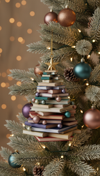 [2D FLAT ACRYLIC] Book Lover Christmas Ornament –  Decor for Readers