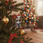 [2D FLAT ACRYLIC] Charming Aussiedoodle Christmas Ornament – Festive Dog Lover Keepsake Gift