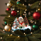 [2D FLAT ACRYLIC] Book Lover Christmas Ornament – 'A Well Read Woman' Reader Gift