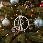 [2D FLAT ACRYLIC] Sentimental Cardinal Christmas Ornament – Rustic Memorial Keepsake Gift