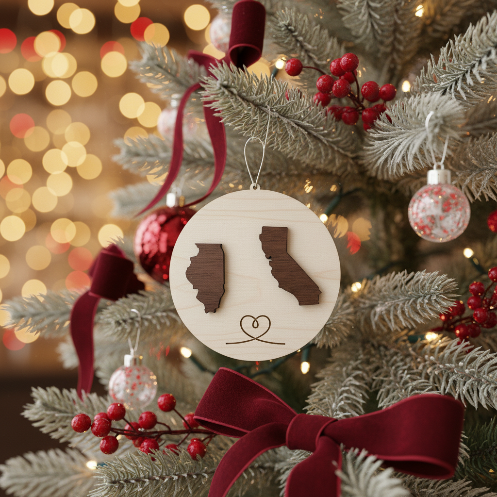 [2D FLAT ACRYLIC] Personalized Long Distance Friendship Ornament – Miles Don't Matter Best Friend Gift