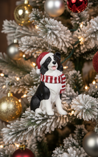 [2D FLAT ACRYLIC] Border Collie Holiday Dog Ornament | Festive Christmas Tree Decoration