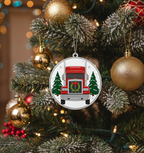 [2D FLAT ACRYLIC] Funny Trucker Christmas Ornament | Unique Wooden Holiday Decor & Truck Driver Gift