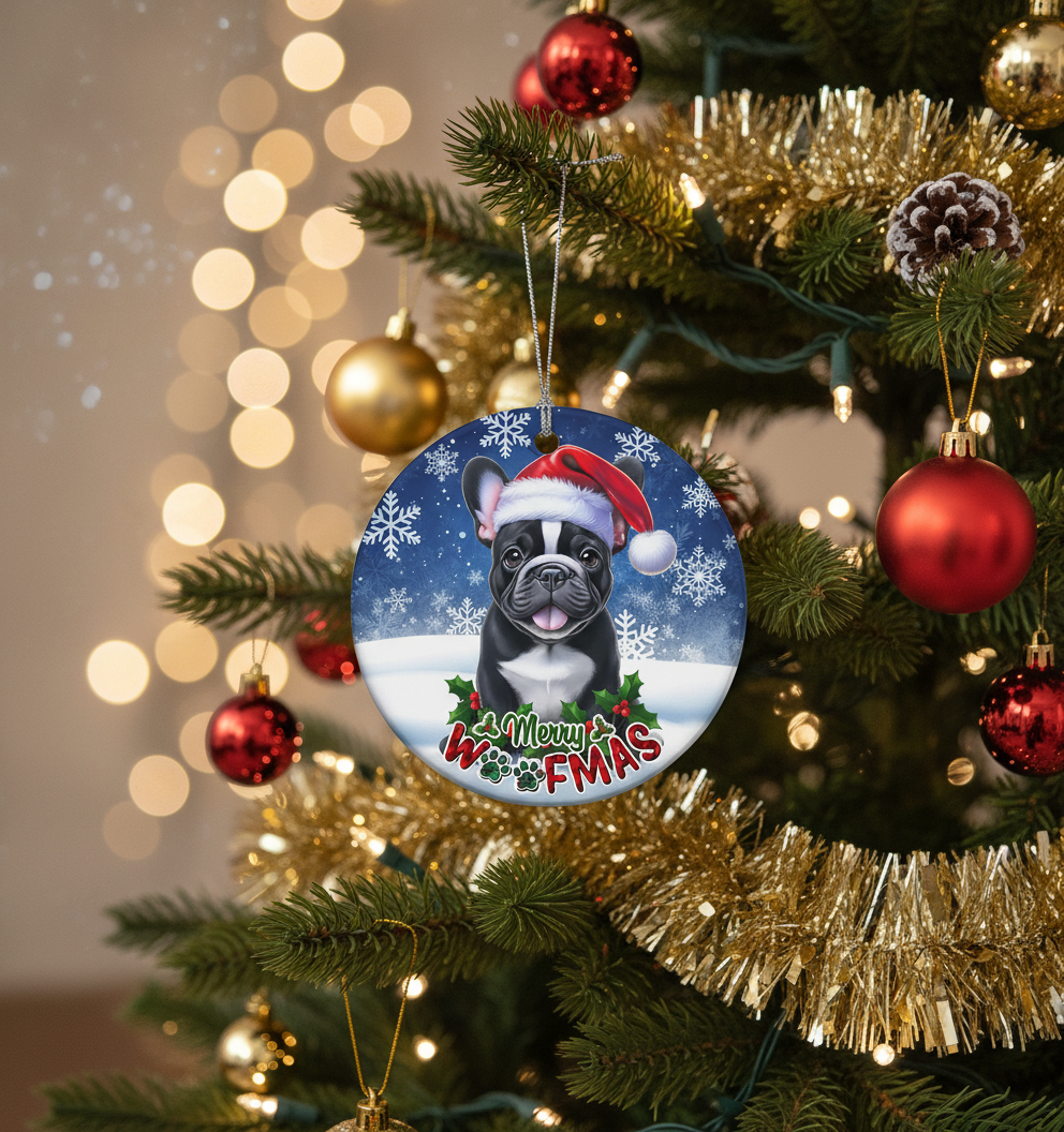 [2D FLAT ACRYLIC] Angel Bichon Frise Memorial Ornament | Rainbow Bridge Sympathy Gift for Dog Loss