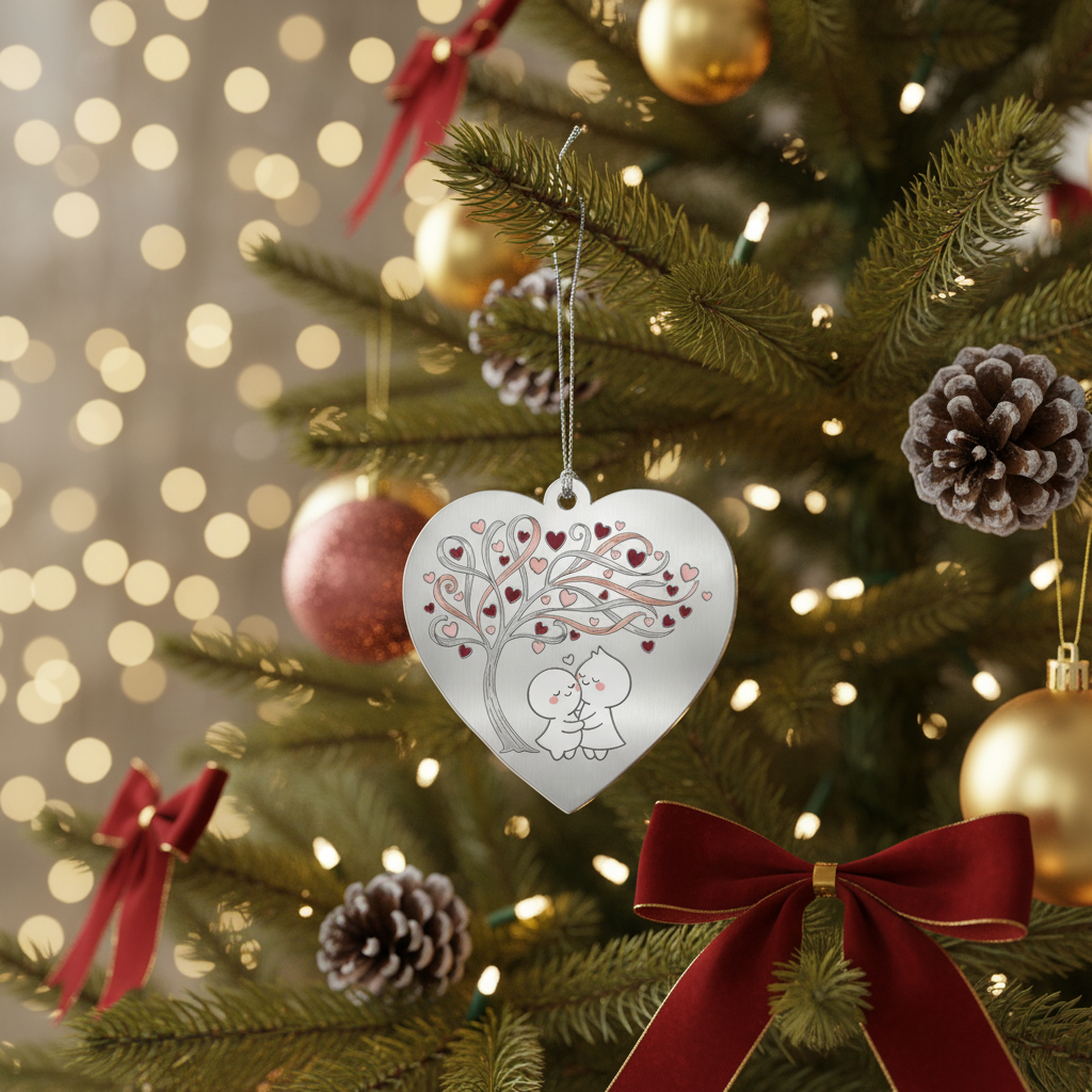 [2D FLAT ACRYLIC] 70th Platinum Anniversary Ornament 2025 – Heartfelt Keepsake Gift for Couples