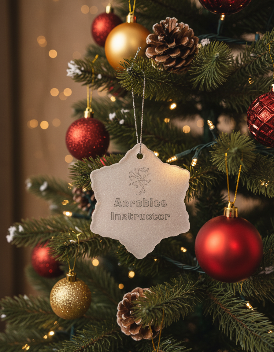 [2D FLAT ACRYLIC] #1 Aerobic Instructor Christmas Ornament – Unique Gift for Fitness Coach