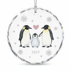 [2D FLAT ACRYLIC] Baby's First Christmas Ornament 2025 | Family of 3 Keepsake Gift for New Parents