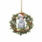 [2D FLAT ACRYLIC] Charming Cockatoo Christmas Ornament – Festive Bird Lover Keepsake & Gift