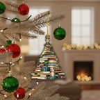 [2D FLAT ACRYLIC] Personalized Book Lover Ornament – Retro Christmas Gift for Readers