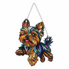 [2D FLAT ACRYLIC] Yorkshire Terrier Suncatcher Ornament – Perfect Gift for Yorkie Dog Lovers
