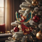 [2D FLAT ACRYLIC] Angel with Trumpet Suncatcher – Whimsical Christmas Ornament & Window Decor