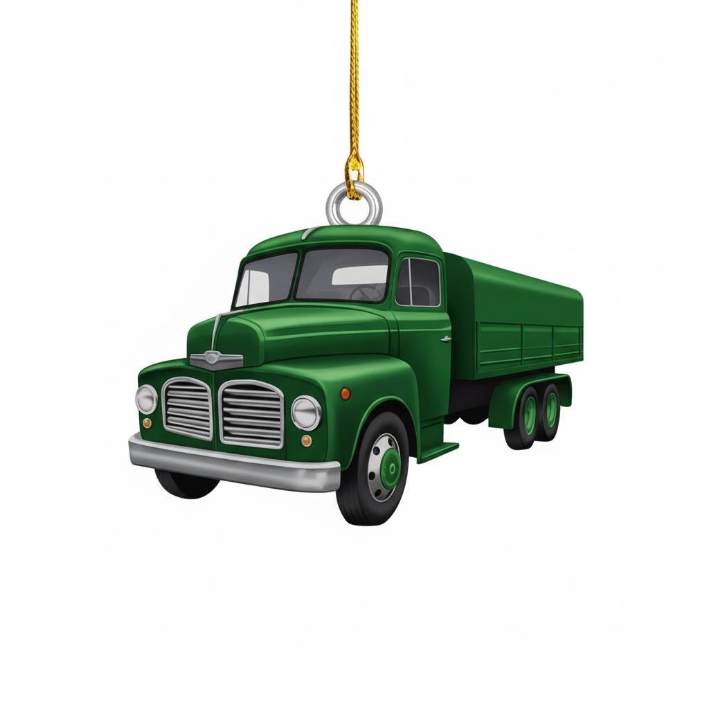 [2D FLAT ACRYLIC] Personalized Truck Driver Memorial Ornament | In Loving Memory Trucker Sympathy Gift