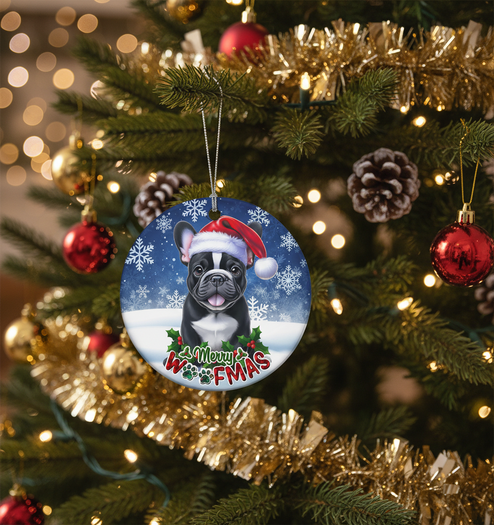 [2D FLAT ACRYLIC] Angel Bichon Frise Memorial Ornament | Rainbow Bridge Sympathy Gift for Dog Loss