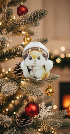 [2D FLAT ACRYLIC] Adorable Squirrel Car Hanging Ornament – 2D Acrylic Charm for Rearview Mirror & Decor