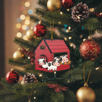 [2D FLAT ACRYLIC] All I Want For Christmas Is Cows Ornament | Wooden Holiday Decor & Gift for Cow Lovers