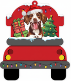 [2D FLAT ACRYLIC] Brittany Dog Christmas Ornament | Holiday Decor & Keepsake Gift for Dog Lovers