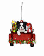 [2D FLAT ACRYLIC] Blue Heeler Red Car Christmas Ornament 2024 | Keepsake Gift for Cattle Dog Lovers