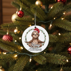 [2D FLAT ACRYLIC] Adorable Sloth Christmas Ornament | Acrylic Holiday Decor & Gift for Animal Lovers