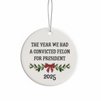 [2D FLAT ACRYLIC] Funny Anti-Trump Christmas Ornament – Unique 2025 Political Gag Gift