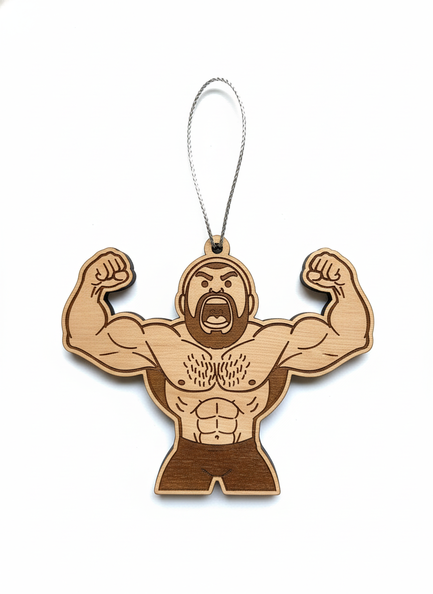 [2D FLAT ACRYLIC] Jason Kelce Shirtless Celebration Ornament – Funny Football Fan Gift