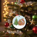 [2D FLAT ACRYLIC] Personalized Family Photo Christmas Ornament – Custom Acrylic Keepsake Gift