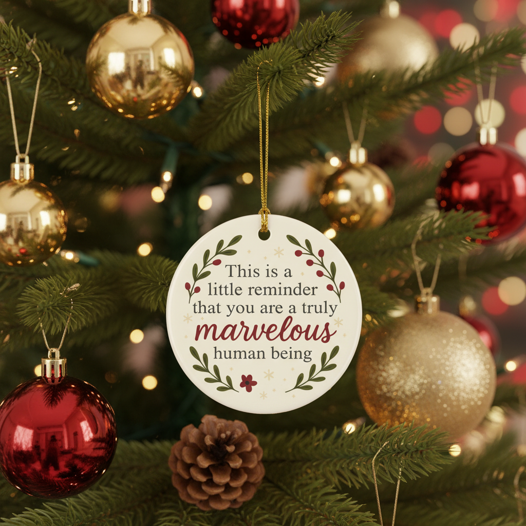 [2D FLAT ACRYLIC] Dog Paw Print Christmas Ornament – Keepsake Gift for Pet Lovers