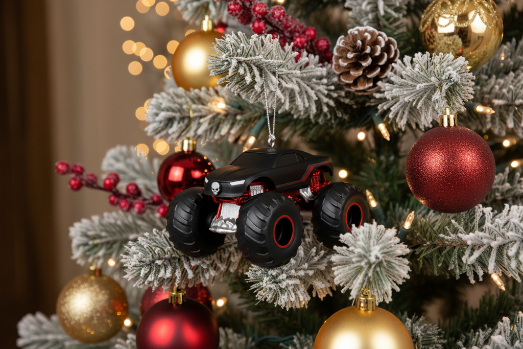 [2D FLAT ACRYLIC] Personalized Truck Driver Ornament | Custom Wooden Trucker Gift for Christmas