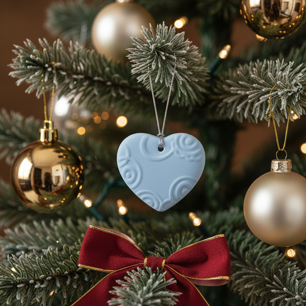 [2D FLAT ACRYLIC] Thinking of You Ceramic Heart Ornament – Sending a Hug Keepsake Gift